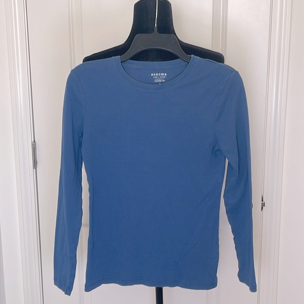 Sonoma Blue Pullover Long Sleeve Shirt Size S